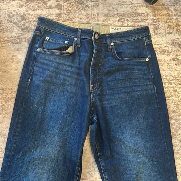 rag & bone Blue cropped Flare Wide Leg Jeans size 31 - Picture 9 of 10